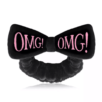 Wholesale OMG Super Soft Flannel Fur Headband Bow Headband Facial Makeup Hairband